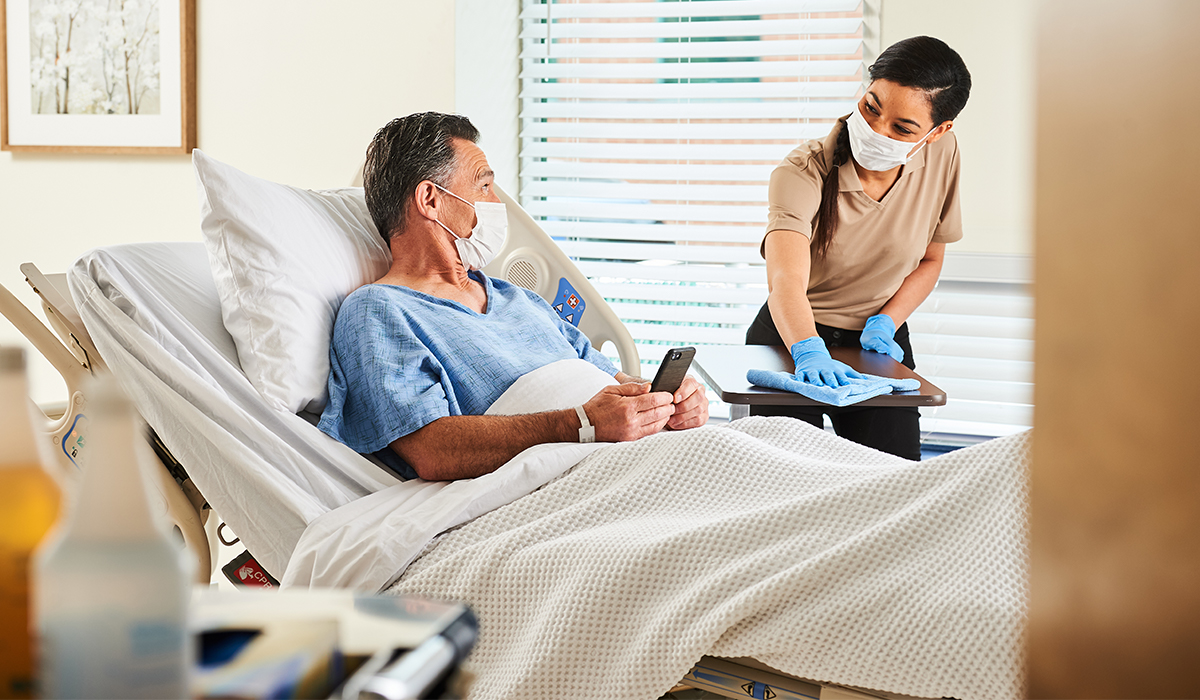 Caregiver in hospital